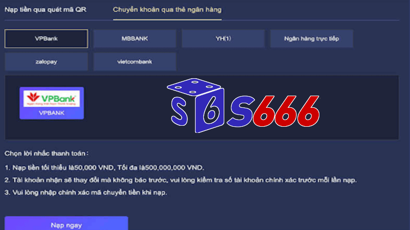 cách nạp tiền s66 nhà cái